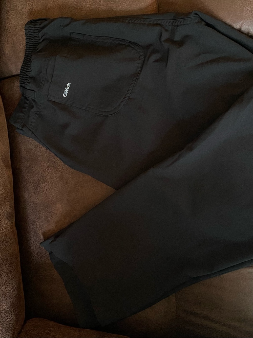 Wink Black Women's Scrub joggers with Elastic Waist